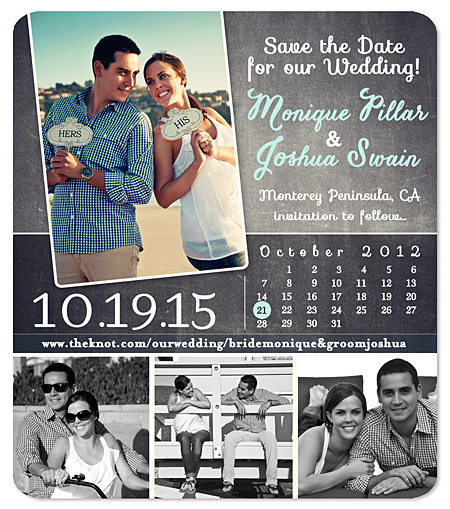 "Urban Calendar" Chalk Save the Date Magnet